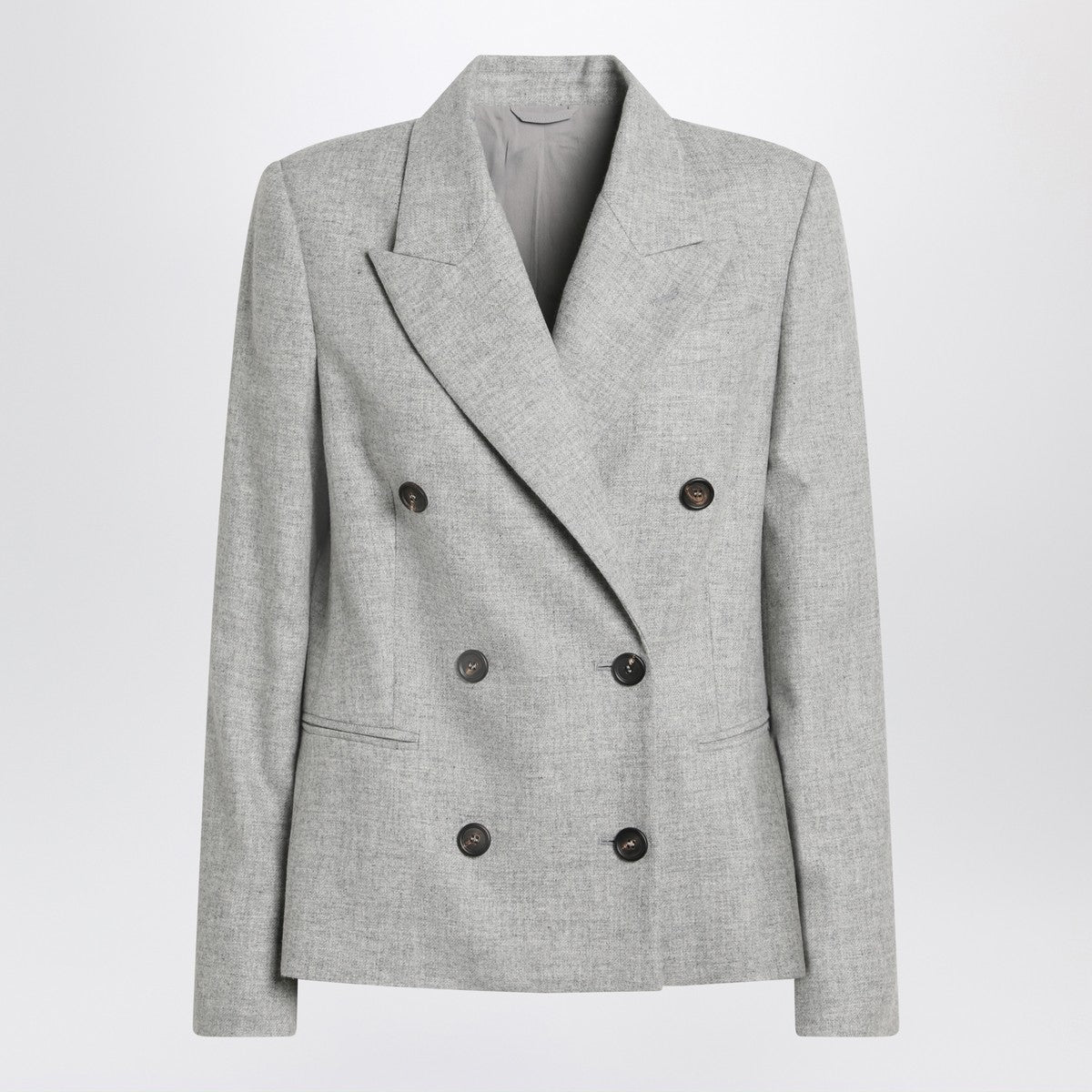 Brunello Cucinelli Grey double-breasted wool jacket